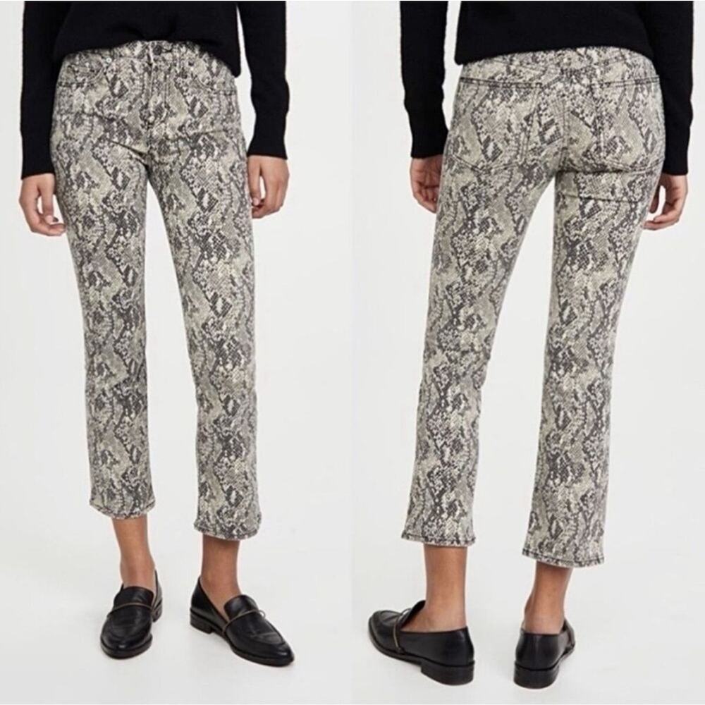 Veronica Beard Gray Snakeskin Carolyn‎ Baby Boot High Rise Ankle Jeans Size 25